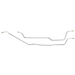 '73-'80 Rear Axle Brake Line Pair, Corporate Rear 14 Bolt Cover - OE Steel, 3/4-1 Ton 4WD