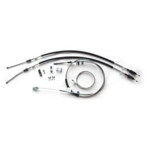 '69-'72 Parking Brake Cable Kit - OE Steel, 1/2 Ton 4WD Longbed