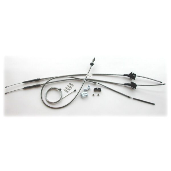 '73-'84 Parking Brake Cable Kit - OE Steel, 3/4 Ton 4WD Longbed