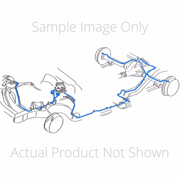 '72 Power Disc Brake Line Kit - 11 Piece Stainless Steel, 1/2 Ton 2WD