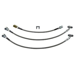 '71-'72 Front Disc Brake Hose Kit - Stainless Steel, 1/2 Ton 4WD