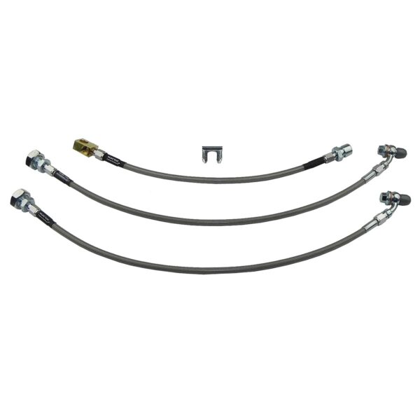 '71-'72 Front Disc Brake Hose Kit - Stainless Steel, 1/2 Ton 4WD