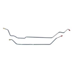 '72 Axle Brake Line Pair, Coil Rear - OE Steel, 1/2 Ton 2WD