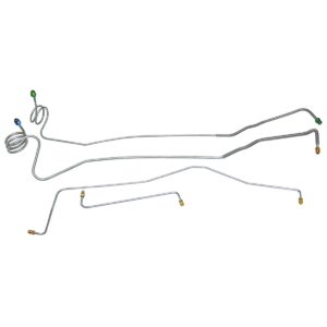 '73-'80 Front Power Disc Brake Line Kit - 4 Piece Stainless Steel, 1 Ton 2WD