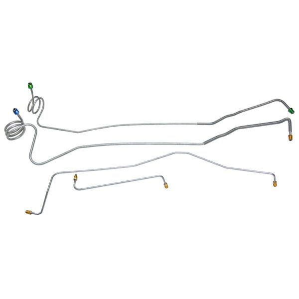 '73-'80 Front Power Disc Brake Line Kit - 4 Piece Stainless Steel, 1 Ton 2WD