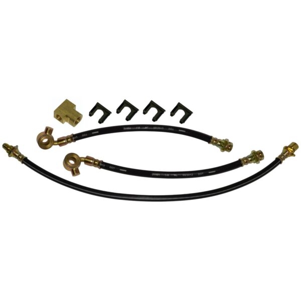 '71 Front Disc Rear Drum Brake Hose Kit, Rear Coil - 8 Piece, 2WD C10 C20