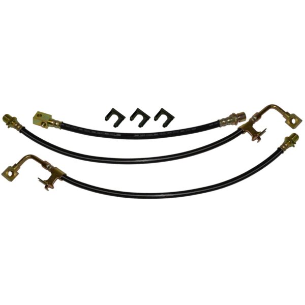 '73-'80 Front Disc Rear Drum Brake Hose Kit - 6 Piece, 1/2-3/4 Ton 2WD