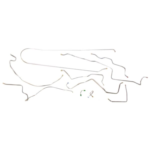 '71 Power Disc Brake Line Kit, Coil Rear - 11 Piece Stainless Steel, 1/2 Ton 2WD Shortbed