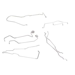 '73-'80 Power Disc Brake Line Kit - 8 Piece Stainless Steel, 1/2 Ton 2WD Shortbed