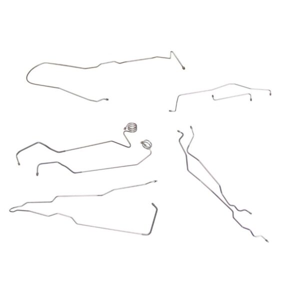'73-'80 Power Disc Brake Line Kit - 8 Piece OE Steel, 1/2 Ton 2WD Shortbed