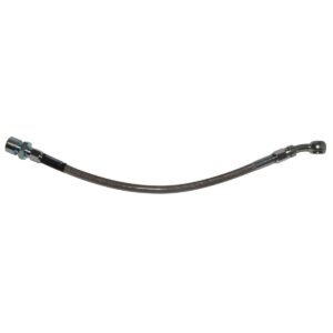 '71-'72 Left Front Disc Brake Hose - Stainless Steel, 1/2 Ton 2WD