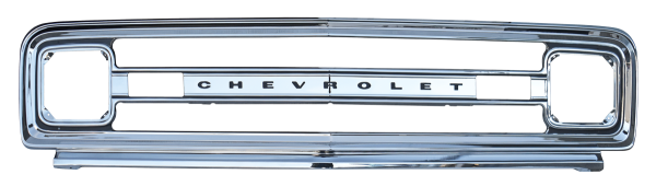 '69-'70 "CHEVROLET" EMBOSSED STEEL CHROMED GRILLE FRAME